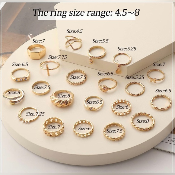 68 Pcs Gold Knuckle Rings Set for Women Girls, Stackable Rings Boho Joint Finger